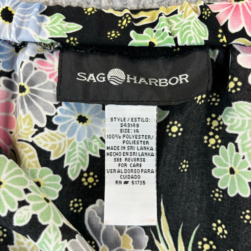 VTG 90s Skirt Sz 14 Cottagecore Feminine Girlcore Floral Modest Midi Ruffle Hem - Picture 6 of 10